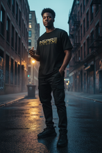 Load image into Gallery viewer, Inspire Kingdom Black Tee - Gold Logo