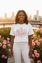Load image into Gallery viewer, Reign Different JJJB - White Crop Top Solo Rose Garden